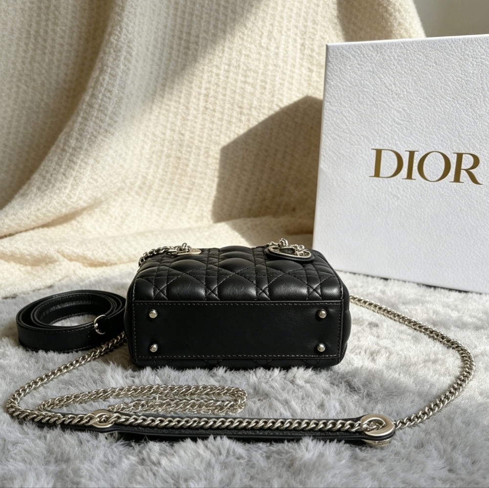 Mini Lady Dior Bag Black Cannage Lambskin - Picture 7 of 7